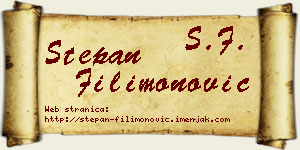 Stepan Filimonović vizit kartica